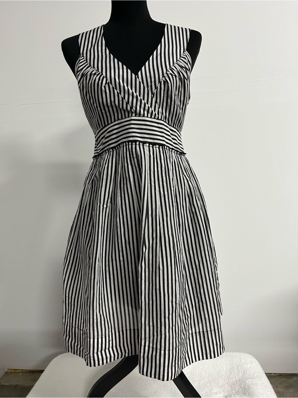 Calvin Klein, black and white striped sundress, size 6